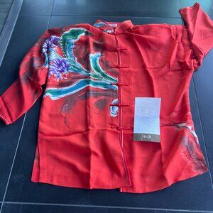 Oriental style top with hand painting design